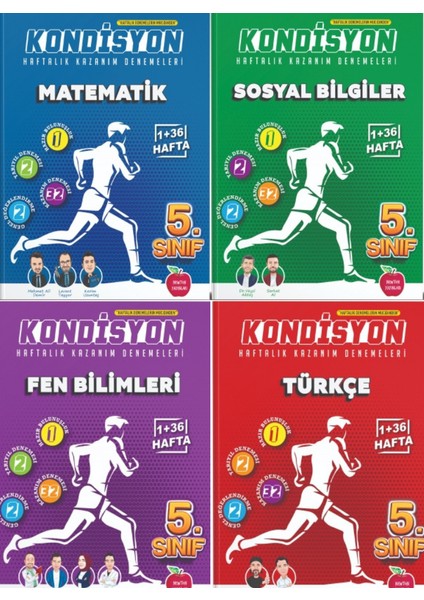 Newton Yayınları - 5. Sınıf Kondisyon Tüm Dersler 37 Hafta Deneme Seti (4'lü Set)