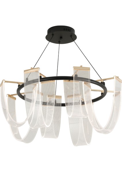 Rosalina 8 Li Yuvarlak 24 Watt Ledli Modern Tasarım Oturma Odası Salon Avize