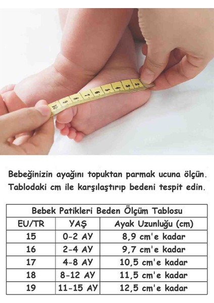 Baby Bağcıklı Beyaz Bebek Ayakkabısı Yeşil