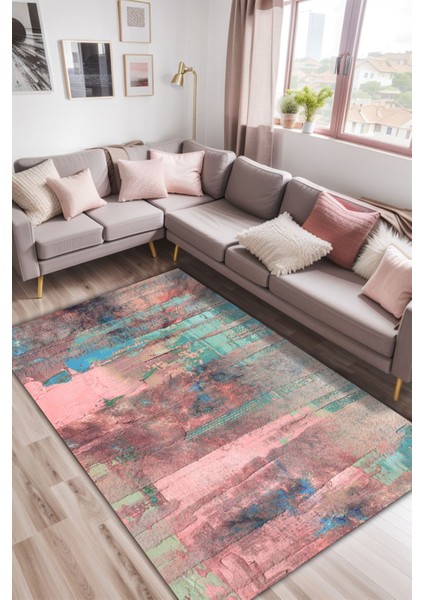 Starz Abstract Kadife Yıkanabilir Kaymaz Pamuk Tabanlı Salon Halısı fiyatları