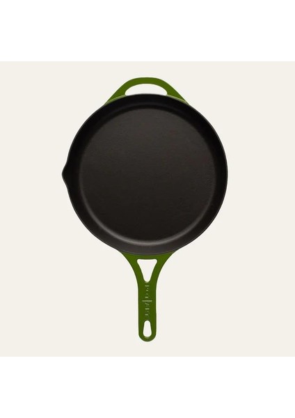 Potart 28 cm Yuvarlak Düz Döküm Tava Parlak Yeşil