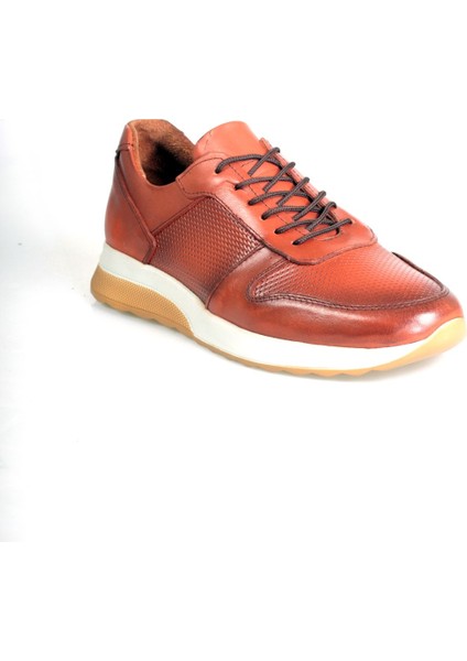 Deri Kahverengi Zımbalı Bağcıklı Erkek Günlük Ayakkabı modelleri