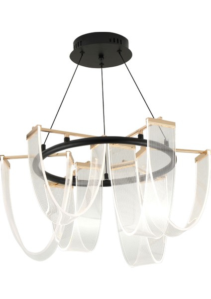 Rosalina 6 Lı Yuvarlak 44 Watt Ledli Modern Tasarım Oturma Odası Salon Avize