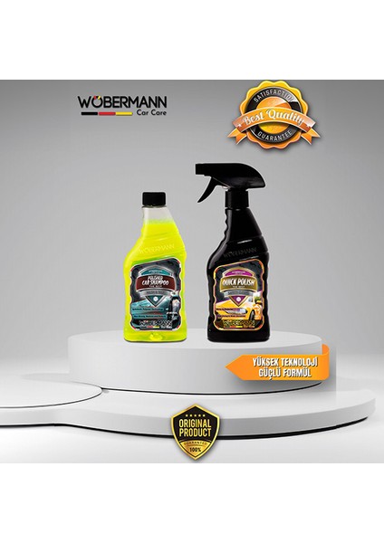 2'li Araba Oto Hızlı Yıkama Şampuan ve Cila Seti