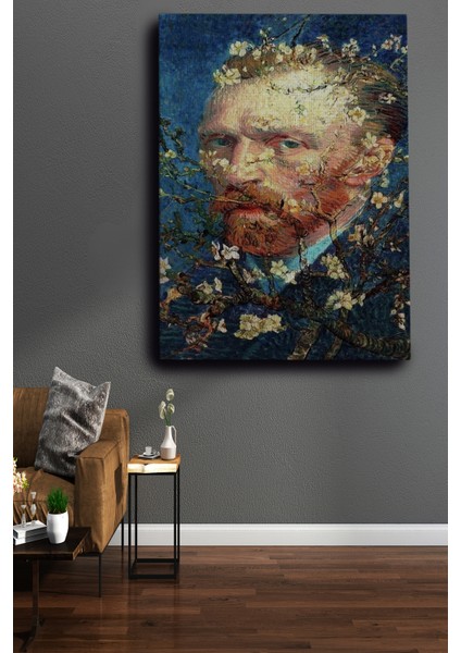 Çiçekli Van Gogh Dekoratif Kanvas Tablo, Modern Kanvas Tablo
