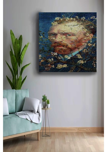 Çiçekli Van Gogh Dekoratif Kanvas Tablo, Modern Kanvas Tablo