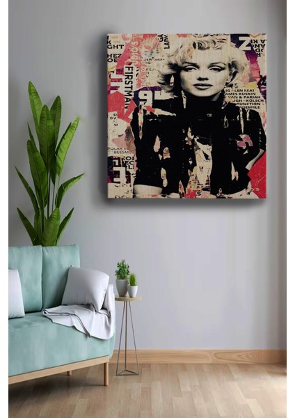 Marilyn Monroe Dekoratif Kanvas Tablo, Retro Kanvas Tablo