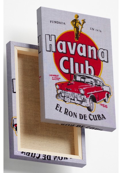 Havana Club El Ron De Cuba Dekoratif Kanvas Tablo, Retro Kanvas Tablo