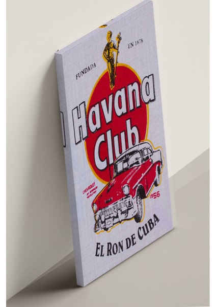 Havana Club El Ron De Cuba Dekoratif Kanvas Tablo, Retro Kanvas Tablo