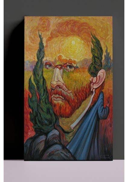 Van Gogh Benzetmesi Dekoratif Kanvas Tablo, Modern Kanvas Tablo
