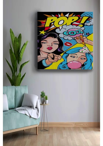 Pop Art Sakız Çiğneyiş Dekoratif Kanvas Tablo, Retro Kanvas Tablo