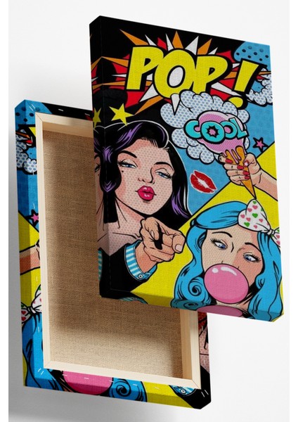 Pop Art Sakız Çiğneyiş Dekoratif Kanvas Tablo, Retro Kanvas Tablo