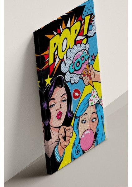 Pop Art Sakız Çiğneyiş Dekoratif Kanvas Tablo, Retro Kanvas Tablo