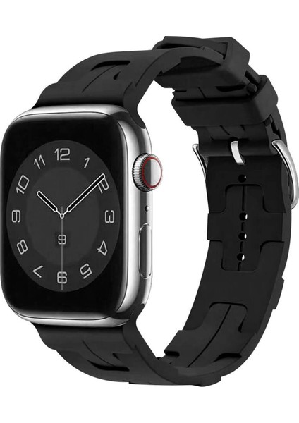 Apple Watch Ultra 49 mm ile Uyumlu Hermes Silikon Kordon Kayış - FC379