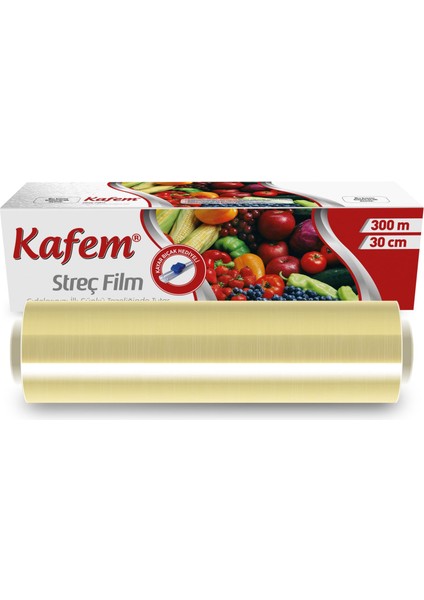 Streç Film 30CM x 300M 8 Mic x 4 Paket