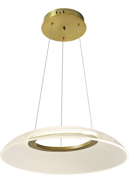 Gavino 50'lik Yuvarlak 24 Watt Ledli Modern Tasarım Oturma Odası Salon Sarkıt Avize