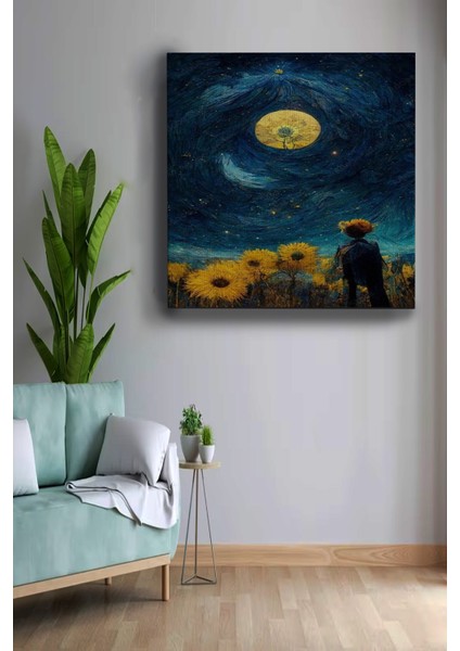 Van Gogh Ayçiçek Tarlası Dekoratif Kanvas Tablo, Soyut Kanvas Tablo