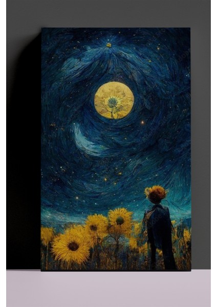 Van Gogh Ayçiçek Tarlası Dekoratif Kanvas Tablo, Soyut Kanvas Tablo