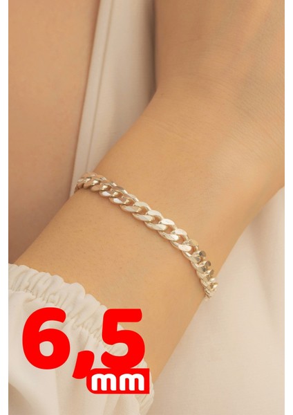 Kadın Bileklik 6.5 mm Gümüş Gurmet Model Kadın Bileklik