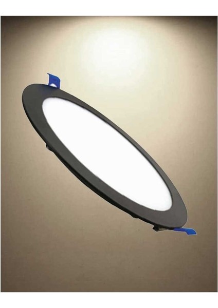 5 Adet 6W 4000K Ilık Beyaz Işık Siyah Kasa Yuvarlak Slim LED Panel KDL400B fiyatları