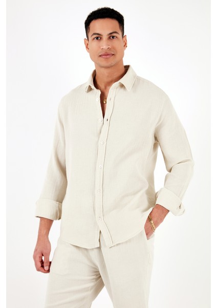 % 100 Pamuk Regular Fit Gömlek Erkek Gömlek CF24S127804