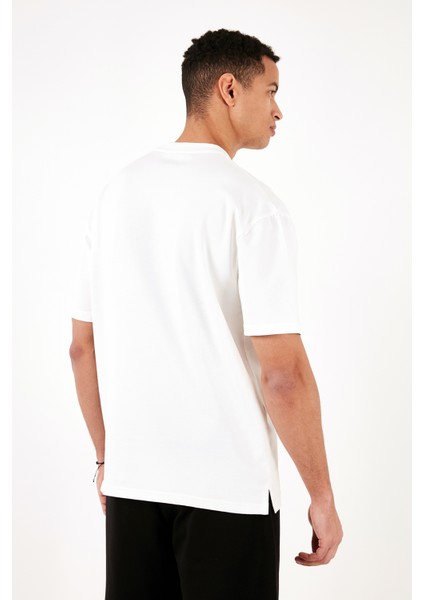 Pamuklu Bisiklet Yaka Relaxed Fit Basic T Shirt Erkek T Shirt 5902610