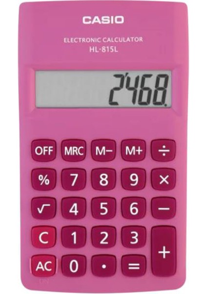 HL-815L-PK 8 Hane Pembe Cep Tipi Hesap Makinesi