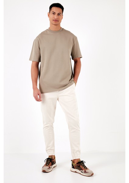 Pamuklu Bisiklet Yaka Relaxed Fit Basic T Shirt Erkek T Shirt 5902610