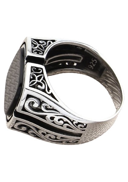 Erkek Yüzük Gümüş 925 Modern ve Otantik Desenli fiyatları