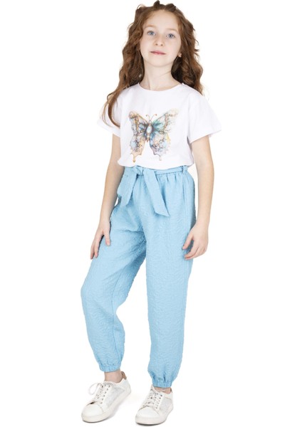 Kız Çocuk Kelebek Baskılı Bluz