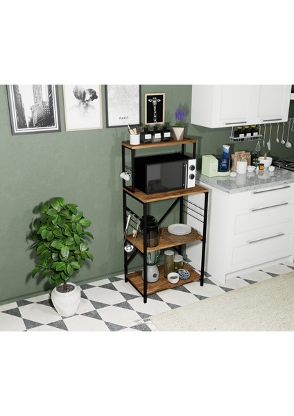Mutfak Bangosu Premium Çok Amaçlı Raf Dolap Düzenleyici Kahve Köşesi Fincanlık