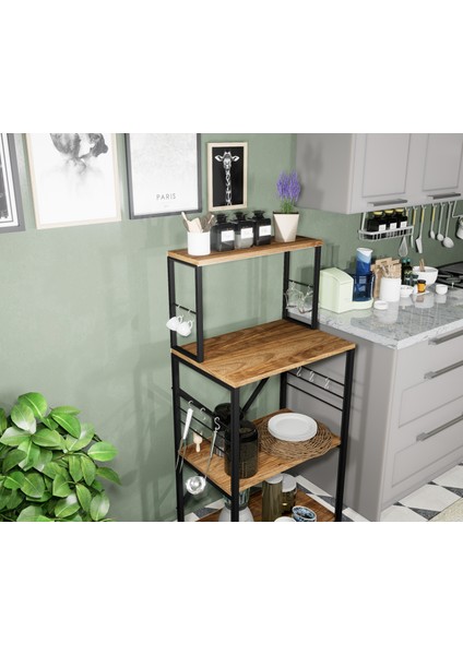 Mutfak Bangosu Premium Çok Amaçlı Raf Dolap Düzenleyici Kahve Köşesi Fincanlık fırsatları