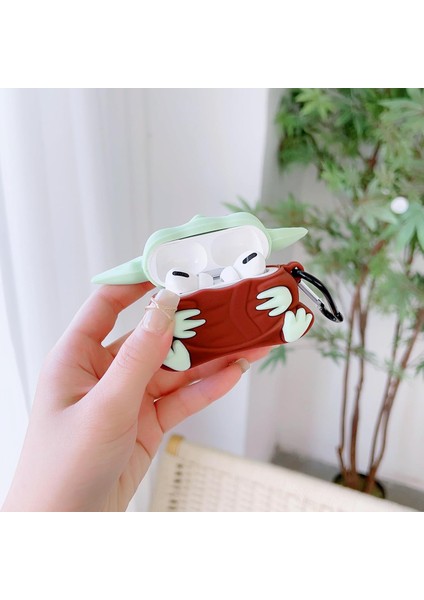 Sevimli Star Wars Yoda Air pods Pro ve Pro 2 Kulaklık Kılıfı