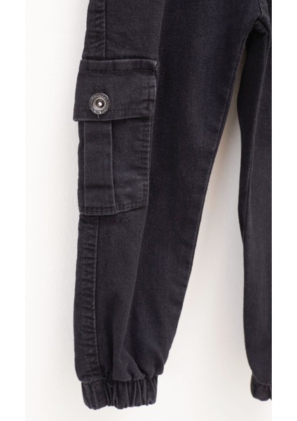 Siyah Kargo Cepli Beli Lastikli Erkek Çocuk Jean Pantolon 1-4 Yaş 17750 fiyatları