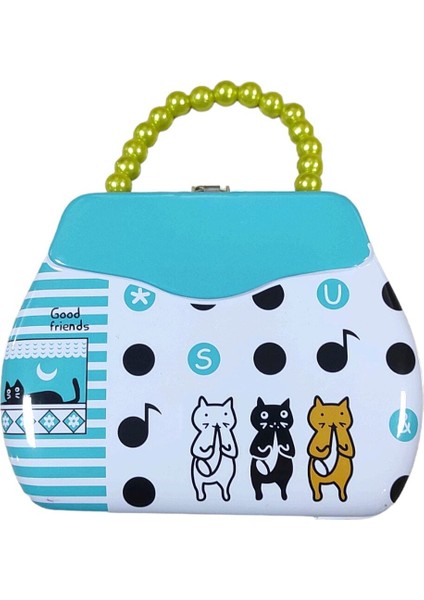 Tekno Trust Boncuk Saplı Desenli Sevimli Kilitli Kumbara Oyuncak Cam Göbeği Renk