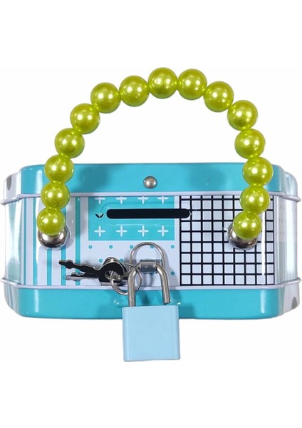 Tekno Trust Boncuk Saplı Desenli Sevimli Kilitli Kumbara Oyuncak Cam Göbeği Renk fiyatları