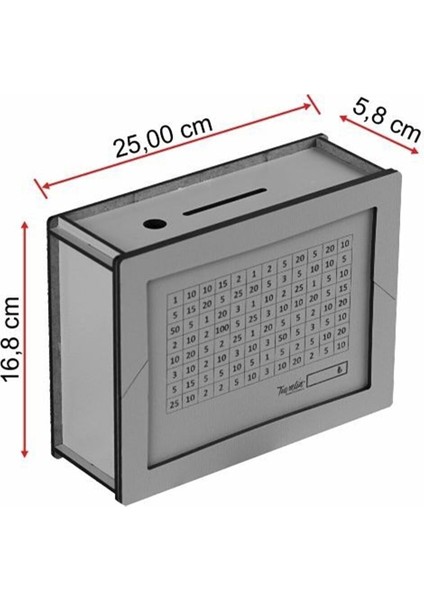 Tekno Trust Hedef Kumbara, Para Biriktirme Kutusu, Parabox, 5.000 Tl & 10.000TL Kumbara