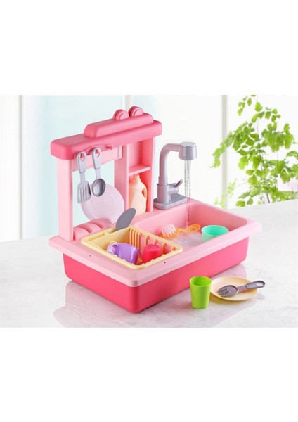 Pilli Interaktif Lavabo Seti Pembe
