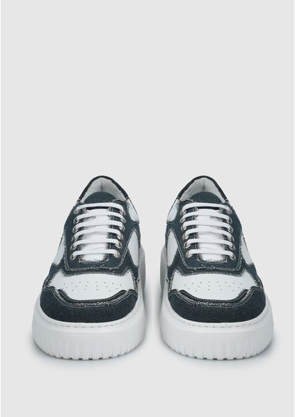 Mavi Deri Erkek Sneaker