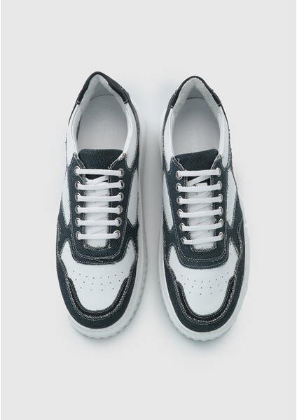 Mavi Deri Erkek Sneaker