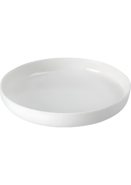 Tekno Trust Yuvarlak Modern Krem 24 cm Büyük Boy Porselen Salata Kasesi Sunum Servis Tabağı 24 x 24 Sunum Tabağ modelleri