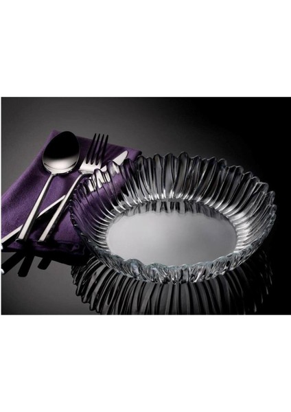 Tekno Trust 1 10555 Aurora Çukur Tabak Çukur Tabak Cam Turuncu Geometrik Yuvarlak Bpa Free