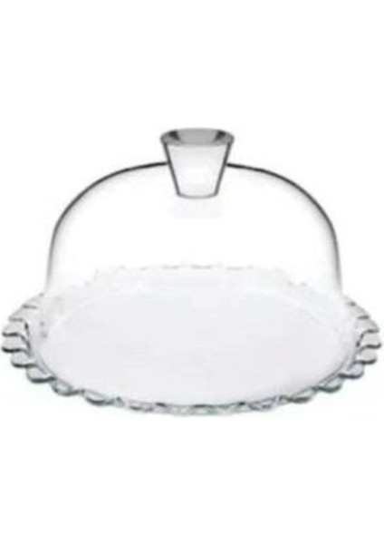 Tekno Trust Cam Patisseria Kek Fanusu FMA99946 Yuvarlak Bpa Free 26 2 Parça Modern Pasta Tabağı Beyaz modelleri