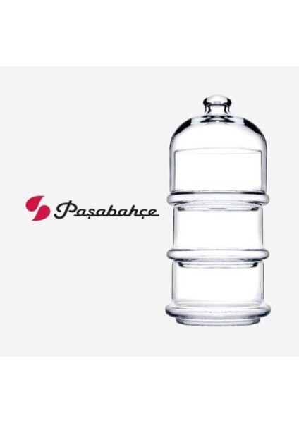 Tekno Trust Ayaklı Sunumluk Villa Patisserie Büyük Boy 3 Katlı Cam Kurabiyelik - 96815 Modern Yuvarlak 4 Parça fiyatları