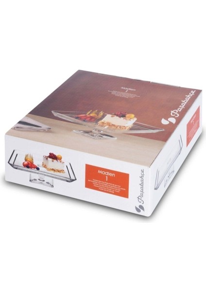 Tekno Trust Modern Madlen Ayaklı ve Ayaksız Servis Tabakları 2 Parça 24 x 24 Bpa Free Kare Cam Ayaklı Sunumluk fırsatları