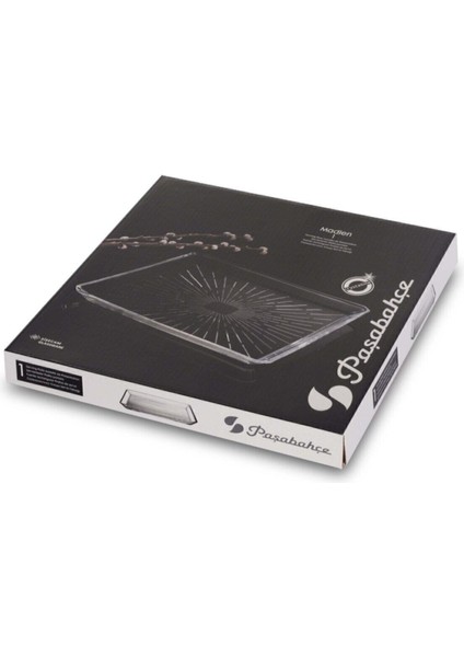 Tekno Trust Modern Madlen Ayaklı ve Ayaksız Servis Tabakları 2 Parça 24 x 24 Bpa Free Kare Cam Ayaklı Sunumluk indirimleri