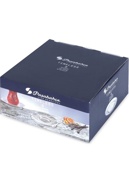 Tekno Trust Çay Tabağı Tımeless Çay Tabağı 6'lı 54751 Bpa Free Yuvarlak 6 Parça Cam Turuncu Modern 12 x 12 modelleri