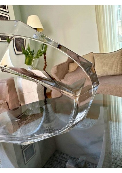 Tekno Trust Modern Busayhome Nude Reflection Serisi Cam Kristal Servis Tabağı, Sunumluk, Sunum Tabağı 1 Cam Bpa fiyatları