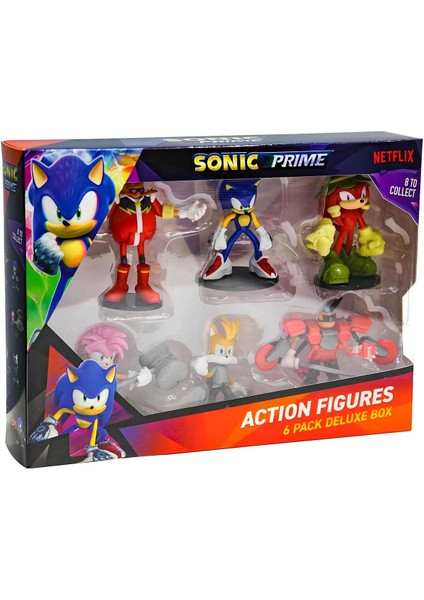 Sonic Prime Deluxe Aksiyon Figürleri 6'lı Set SON6070