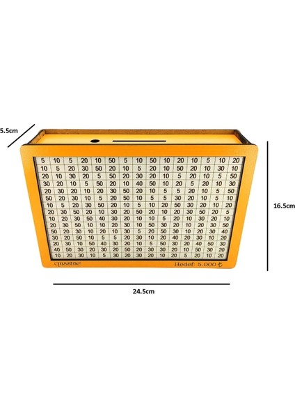 Tekno Trust Hedefli Para Biriktirme Kutusu Parabox Hedef Kumbarası 5.000 Turuncu Kumbara fiyatları